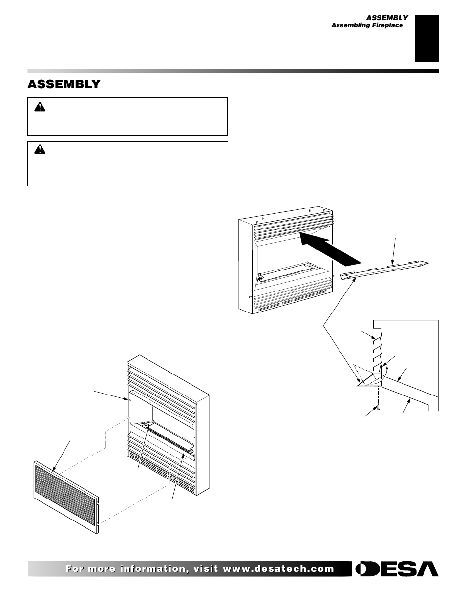 Assembly | Desa EFS10TN User Manual | Page 5 / 44