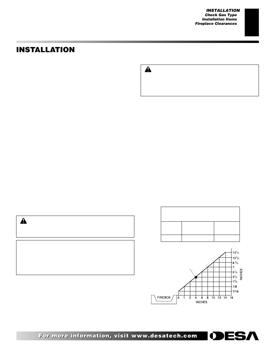 Installation, Continued | Desa EFS10TN User Manual | Page 9 / 44