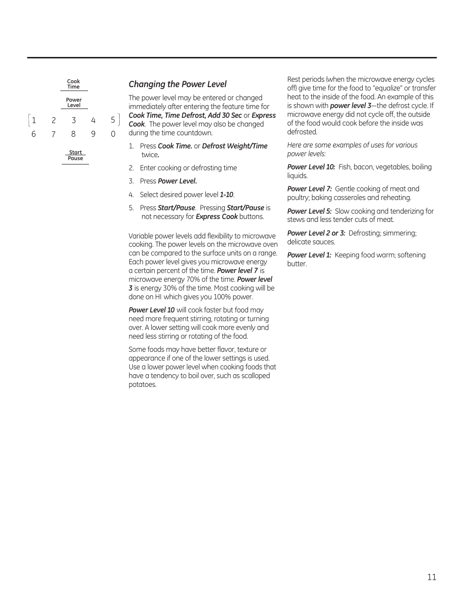 GE 30 Inch Over-the-Range Microwave Owners Manual User Manual | Page 11 / 54