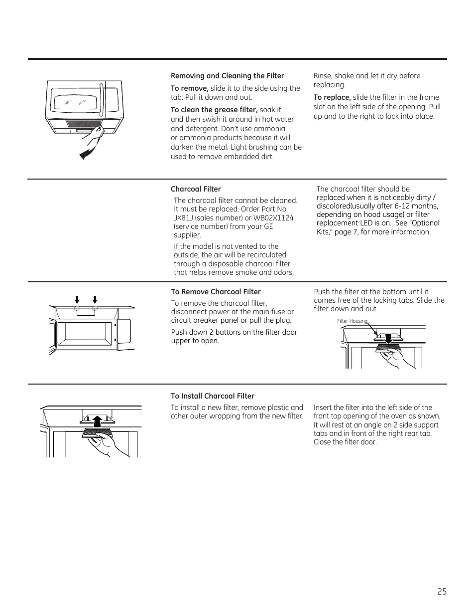 GE 30 Inch Over-the-Range Microwave Owners Manual User Manual | Page 25 / 54