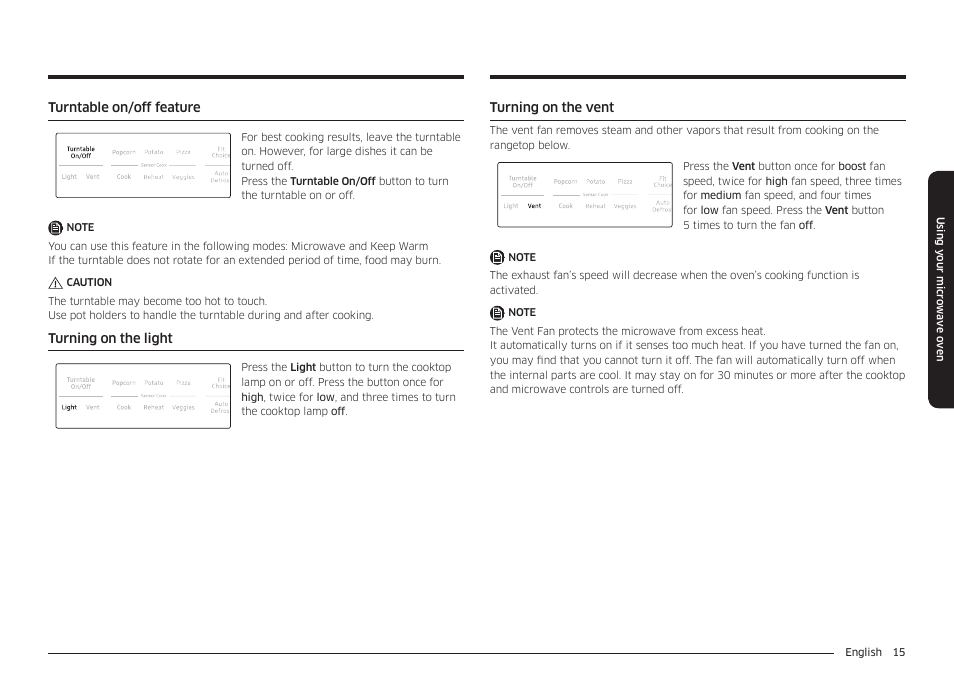 Samsung 30 Inch Over-the-Range Microwave Installation Guide User Manual | Page 15 / 132