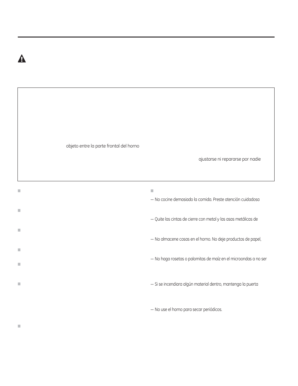 Precaución, Guarde estas instrucciones | GE 1.6 cu. ft. Over-the-Range Microwave Oven Use and Care Guide User Manual | Page 26 / 48