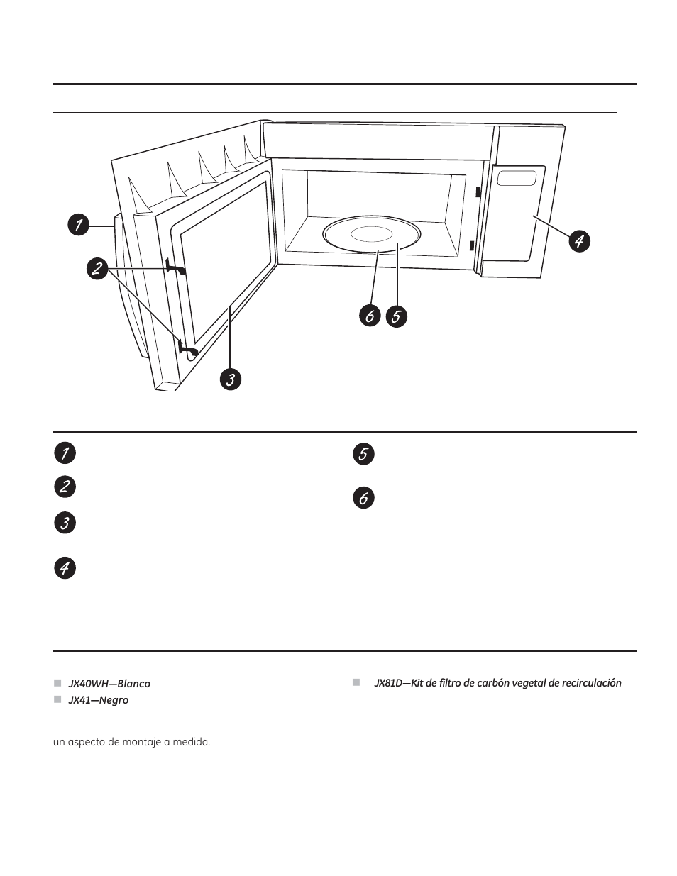 Las funciones de su horno, Kits opcionales. funciones del horno | GE 1.6 cu. ft. Over-the-Range Microwave Oven Use and Care Guide User Manual | Page 31 / 48