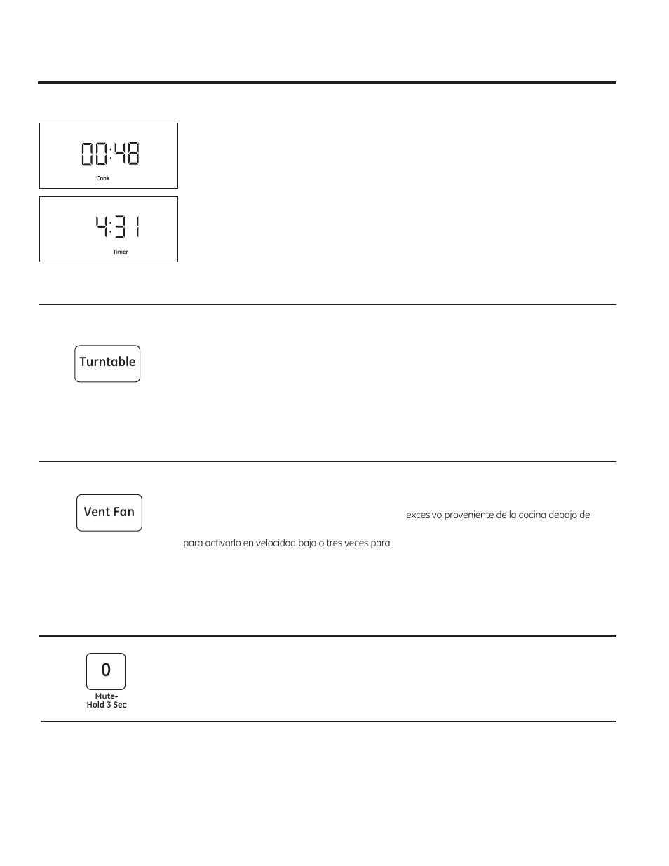 Acerca del resto de las funciones | GE 1.6 cu. ft. Over-the-Range Microwave Oven Use and Care Guide User Manual | Page 40 / 48