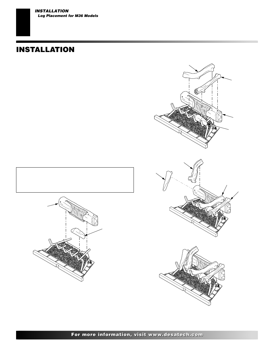 Installation, Continued | Desa H User Manual | Page 14 / 28
