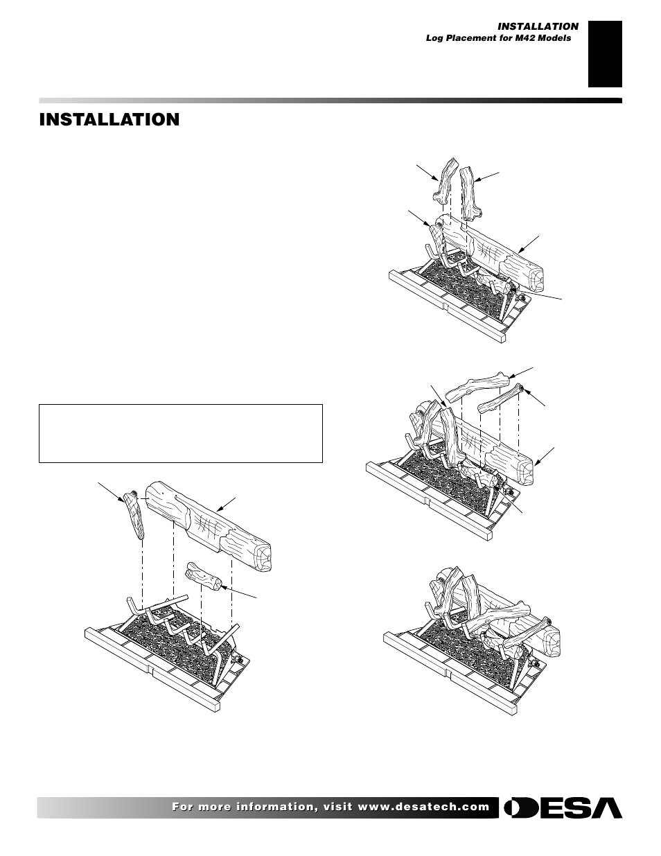 Installation, Continued | Desa H User Manual | Page 15 / 28