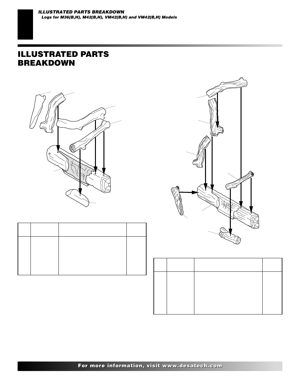 Illustrated parts breakdown | Desa H User Manual | Page 26 / 28