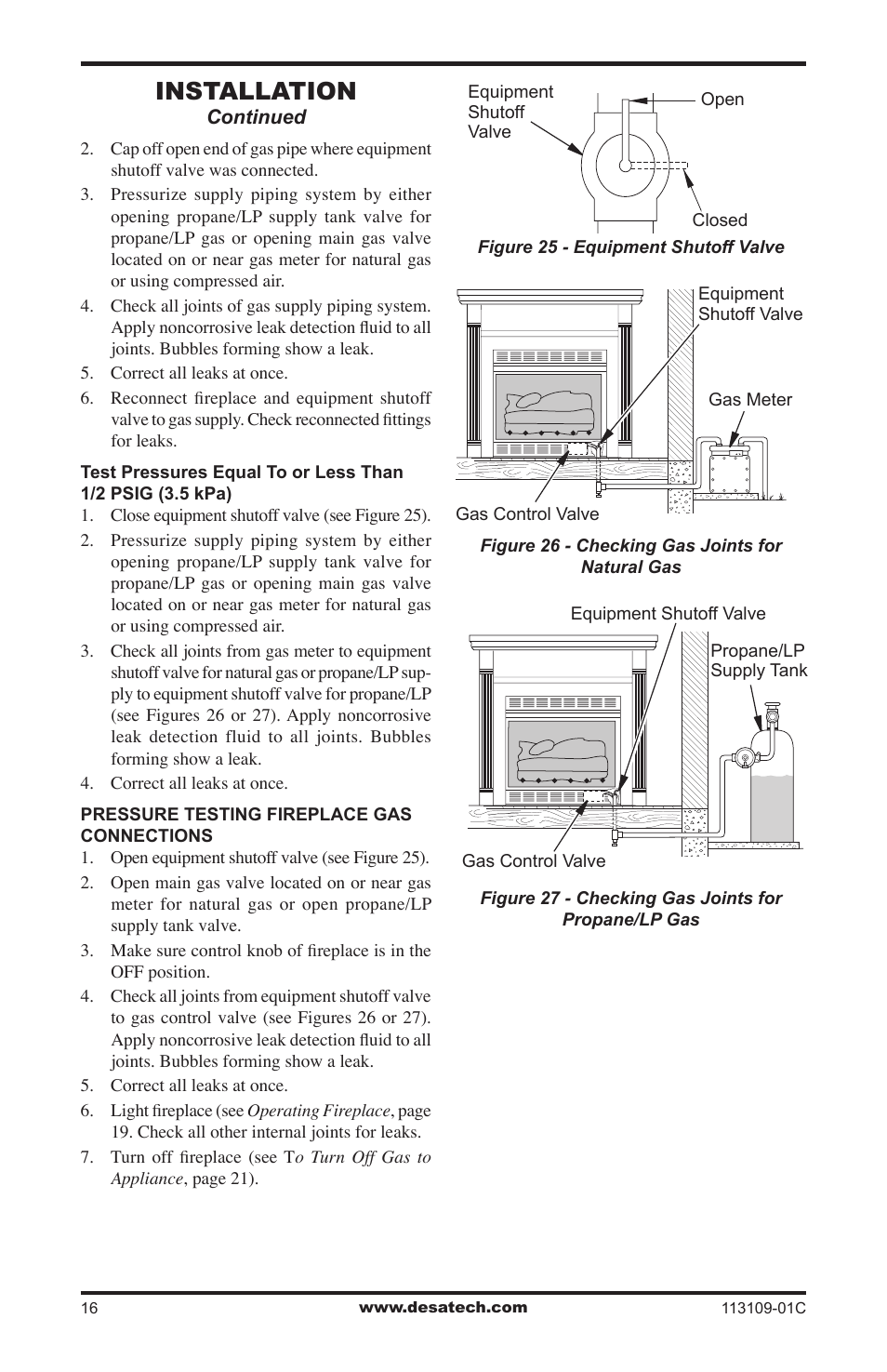 Installation | Desa FPVF33PRA User Manual | Page 16 / 40