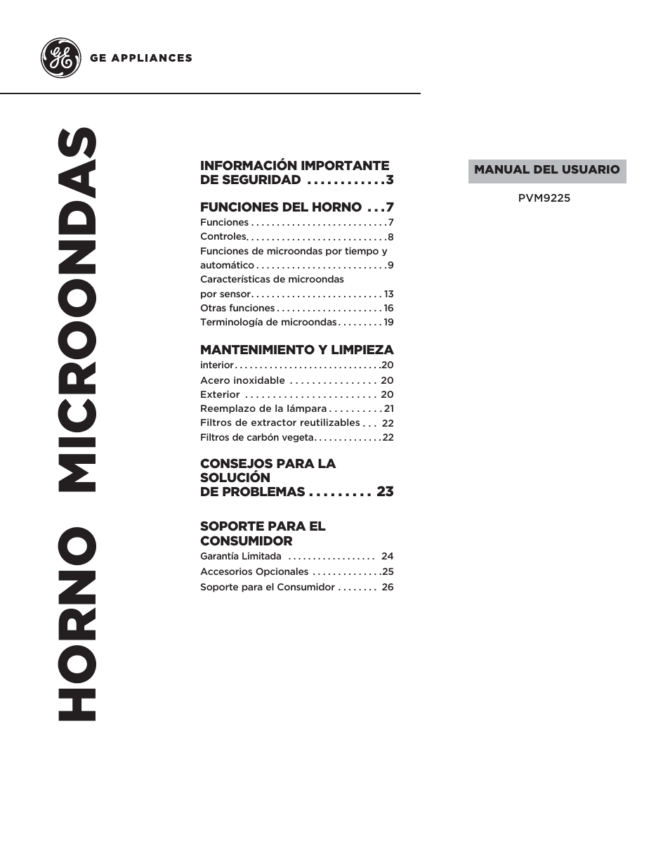 Horno microondas | GE 30 Inch Over-the-Range Microwave Owners Guide User Manual | Page 29 / 54