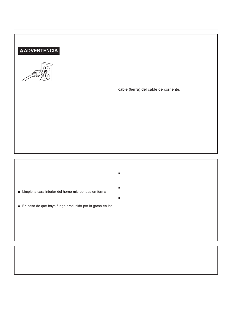 Instrucciones de conexión a tierra, Ventilador con extractor, Marcapasos | GE 30 Inch Over-the-Range Microwave Owners Guide User Manual | Page 33 / 54