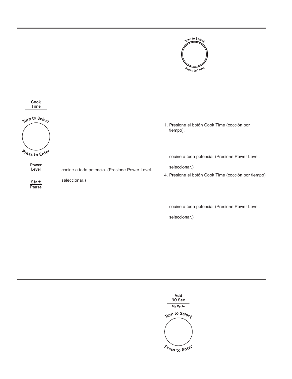 Cómo usar el dial, Cook time (cocción por tiempo) | GE 30 Inch Over-the-Range Microwave Owners Guide User Manual | Page 37 / 54