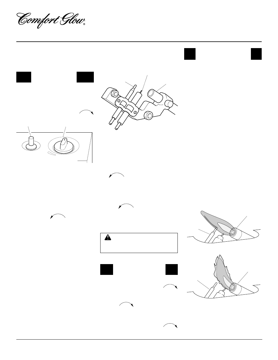 Inspecting burner, Operating heater, Continued | Pilot flame pattern, Lighting instructions, Manual lighting procedure | Desa CGP6L User Manual | Page 10 / 20