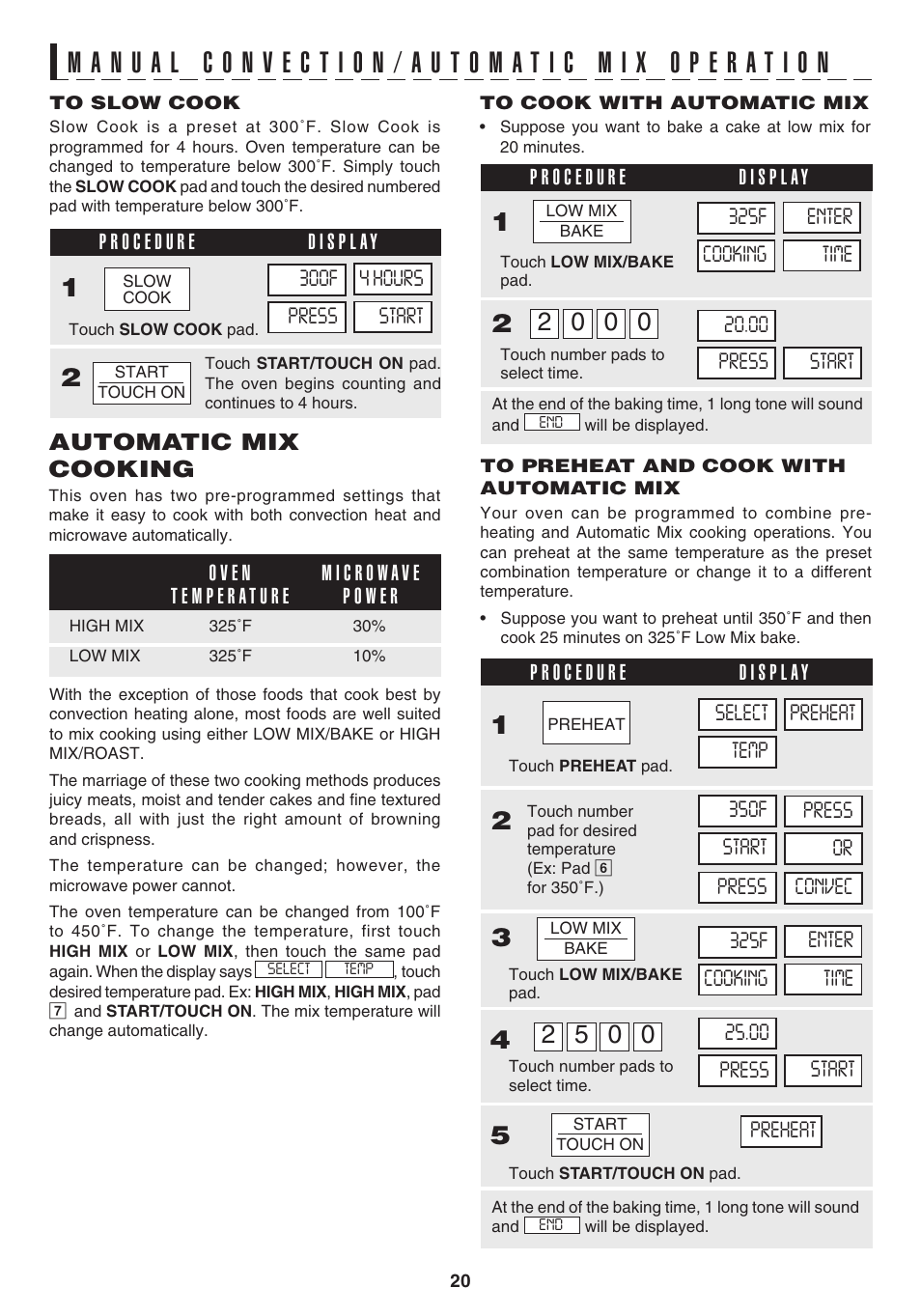 Automatic mix cooking | Sharp 1.1 cu. ft. Over-the-Range Convection Microwave Oven Owner's Guide User Manual | Page 23 / 68