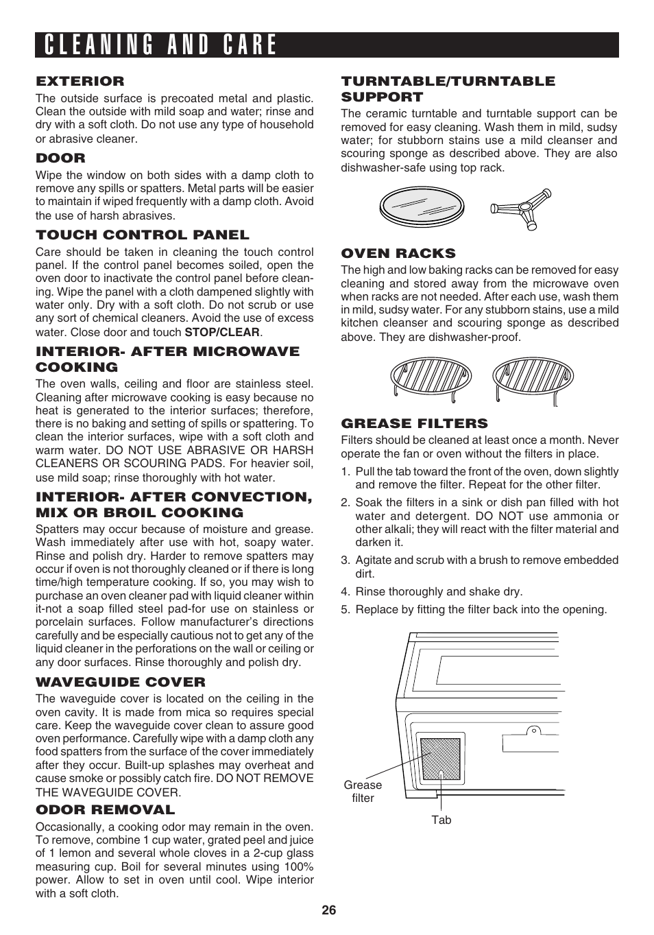 Sharp 1.1 cu. ft. Over-the-Range Convection Microwave Oven Owner's Guide User Manual | Page 29 / 68