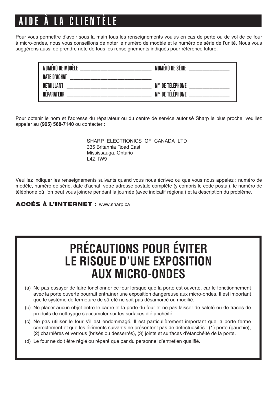 Sharp 1.1 cu. ft. Over-the-Range Convection Microwave Oven Owner's Guide User Manual | Page 36 / 68