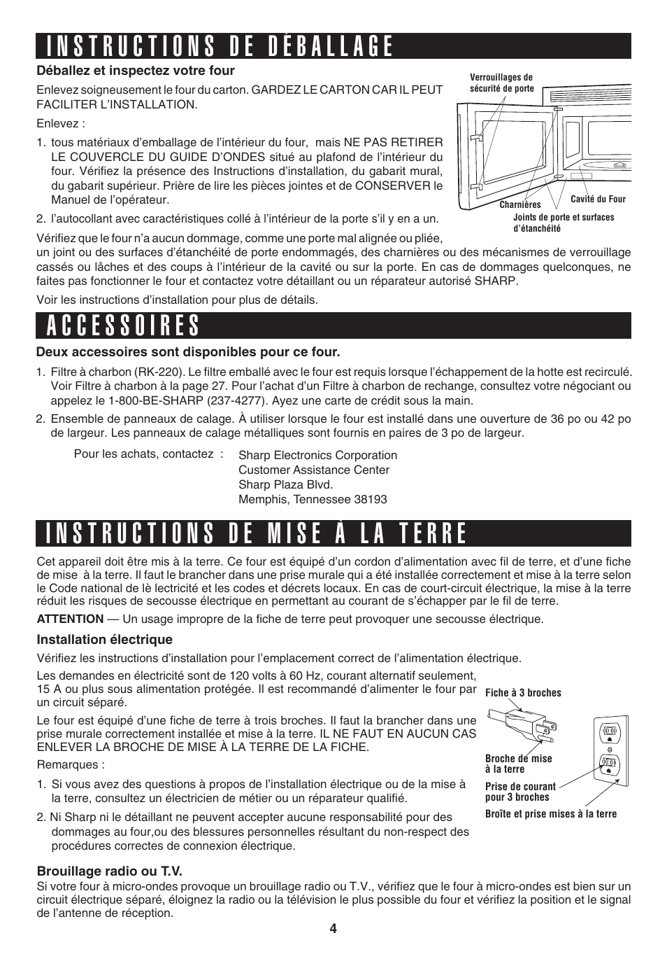 Sharp 1.1 cu. ft. Over-the-Range Convection Microwave Oven Owner's Guide User Manual | Page 40 / 68