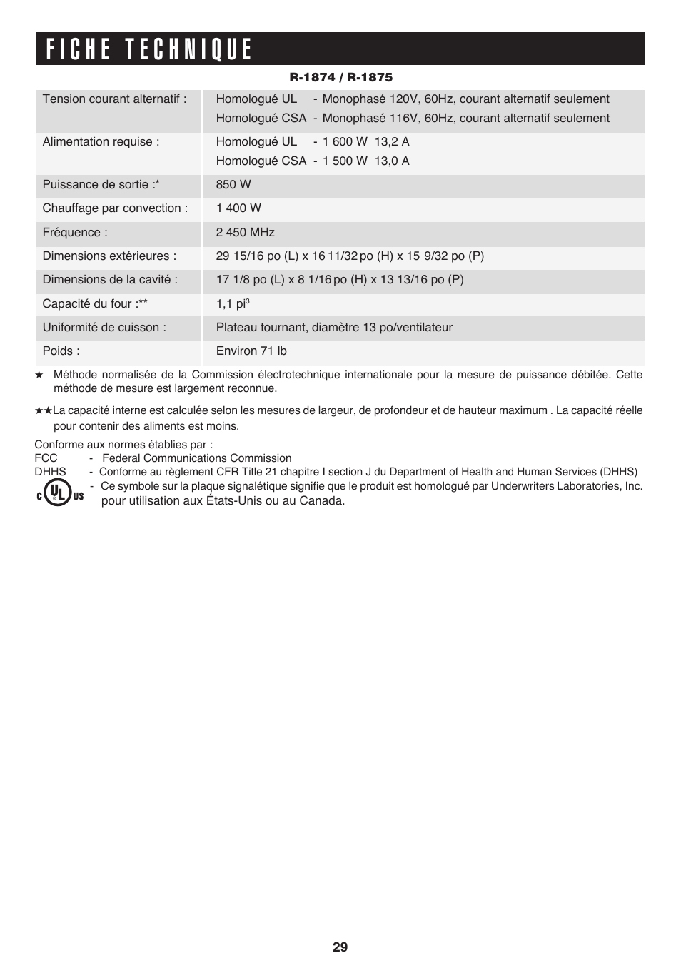 Sharp 1.1 cu. ft. Over-the-Range Convection Microwave Oven Owner's Guide User Manual | Page 65 / 68