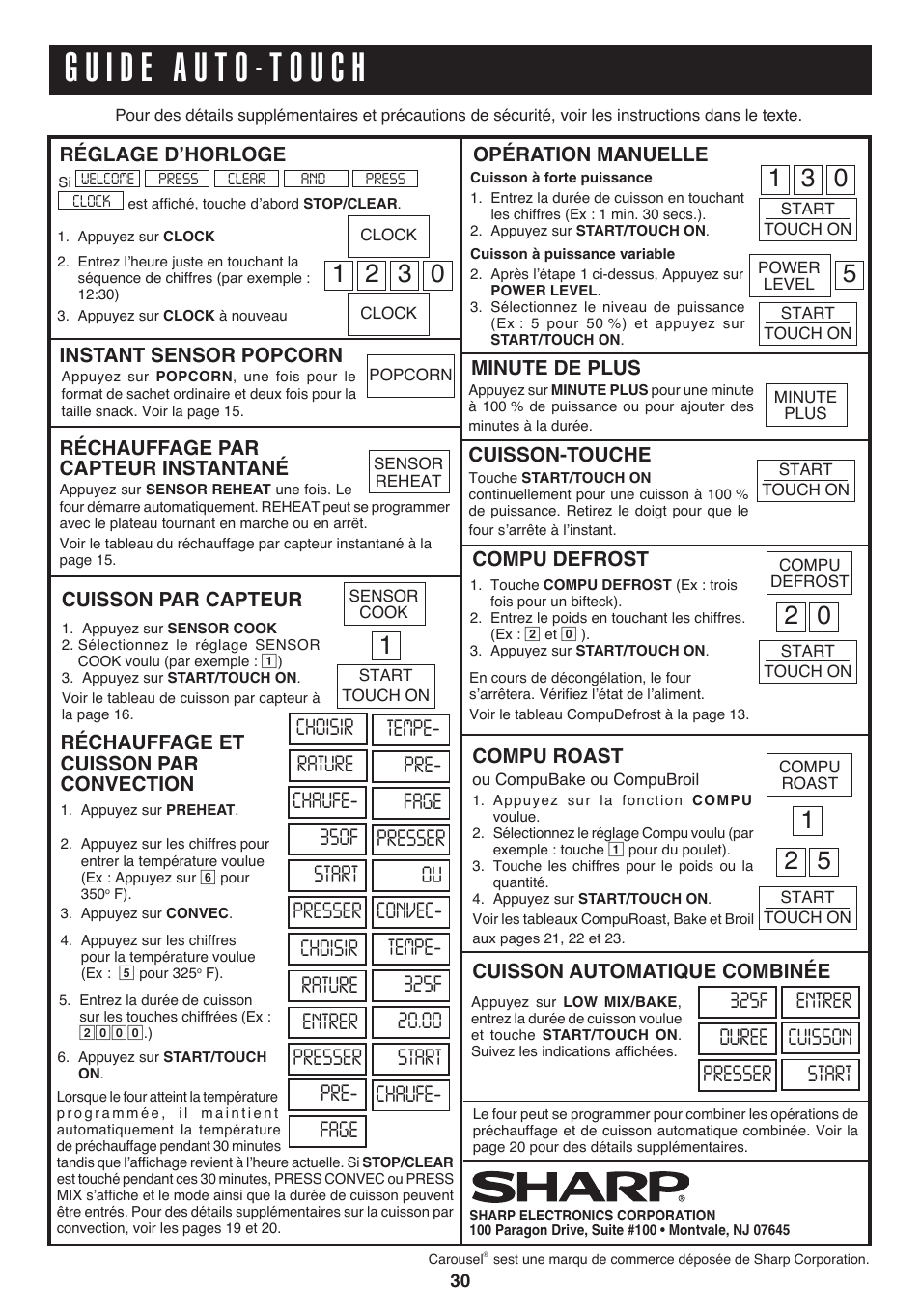 Sharp 1.1 cu. ft. Over-the-Range Convection Microwave Oven Owner's Guide User Manual | Page 68 / 68