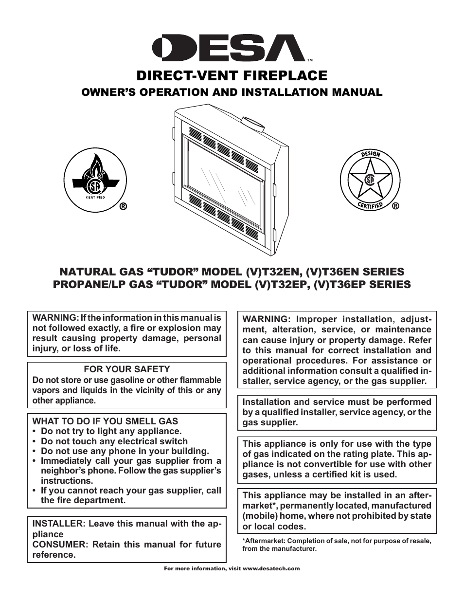 Desa (V)T32EN User Manual | 38 pages