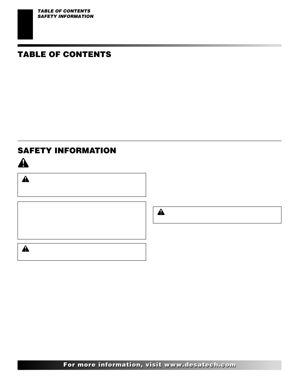 Desa (V)K42EN User Manual | Page 2 / 38