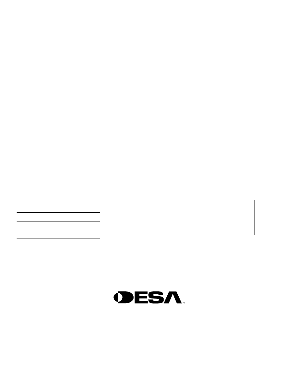 Desa (V)K42EN User Manual | Page 36 / 38