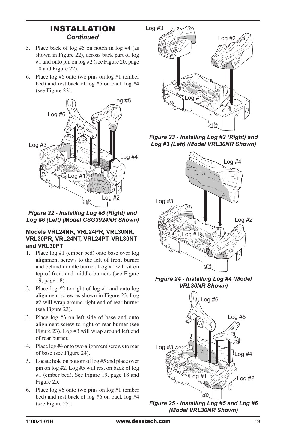 Installation | Desa VRL24NT User Manual | Page 19 / 44