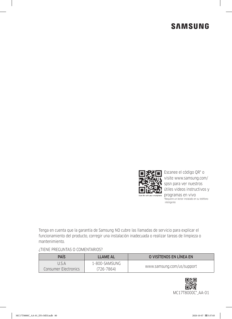 Samsung 30 Inch Over the Range Convection Smart Microwave User Manual User Manual | Page 160 / 160