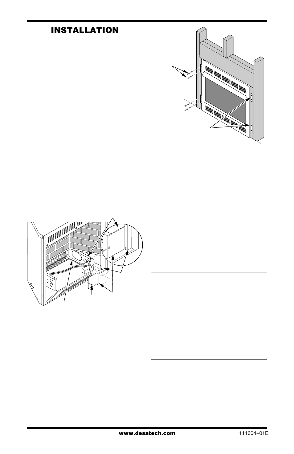 Installation | Desa LMFP33PR User Manual | Page 12 / 36