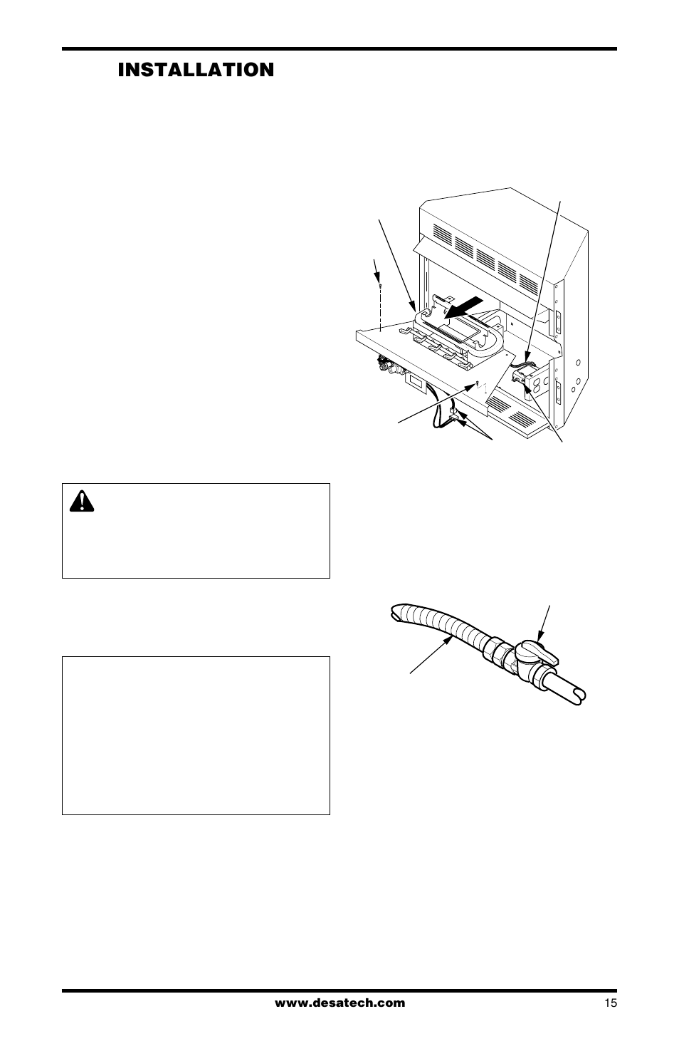Installation | Desa LMFP33PR User Manual | Page 15 / 36