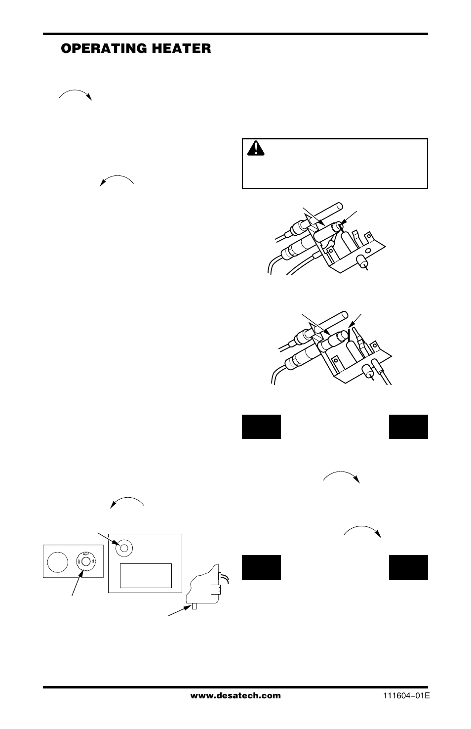 Operating heater | Desa LMFP33PR User Manual | Page 20 / 36