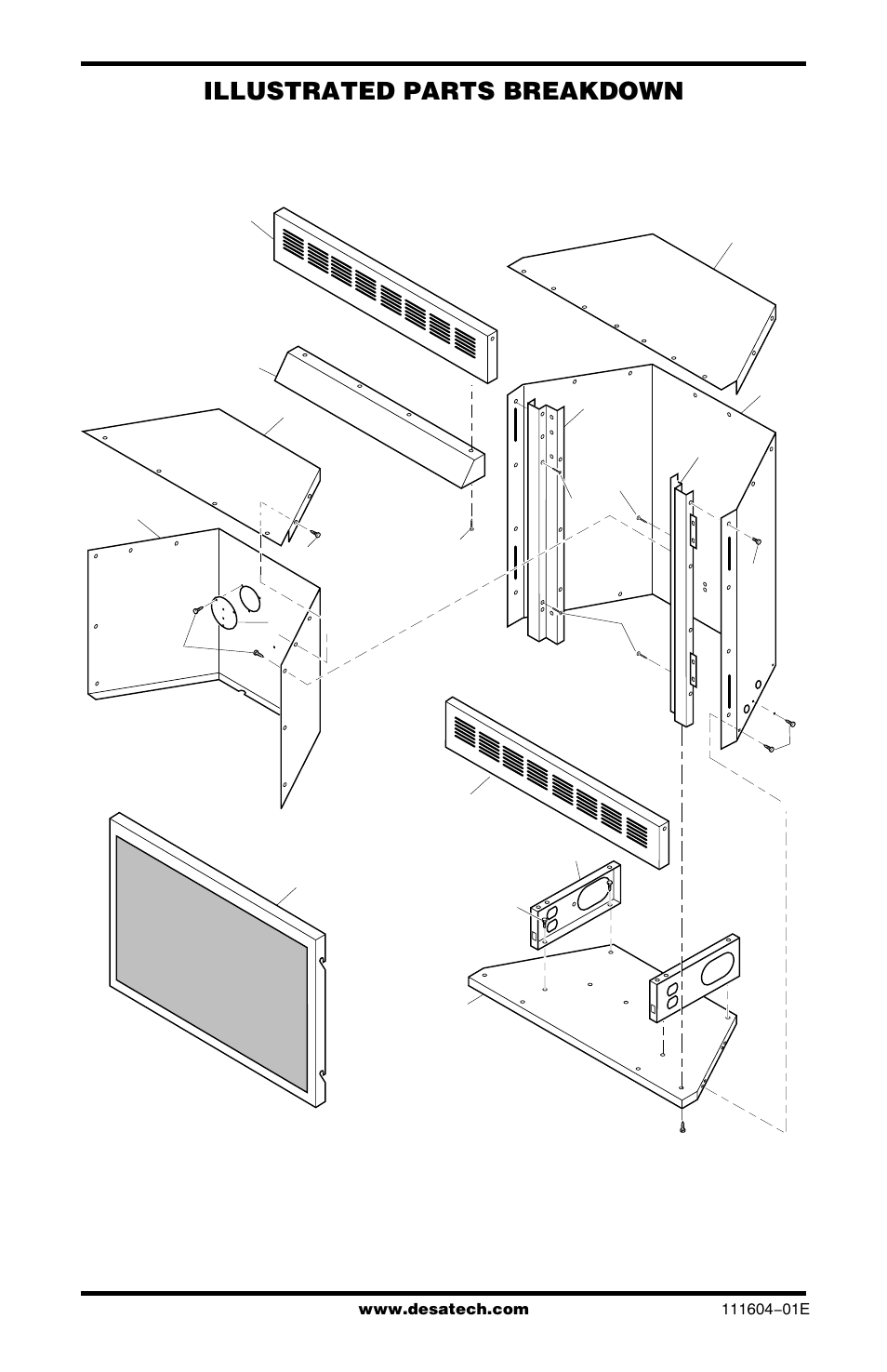 Illustrated parts breakdown, Firebox lmfp33pr and lmfp33nr | Desa LMFP33PR User Manual | Page 32 / 36