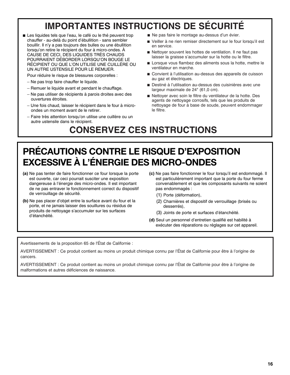 Whirlpool 24 Inch Over-the-Range Microwave Hood Combo Owner's Manual User Manual | Page 16 / 27