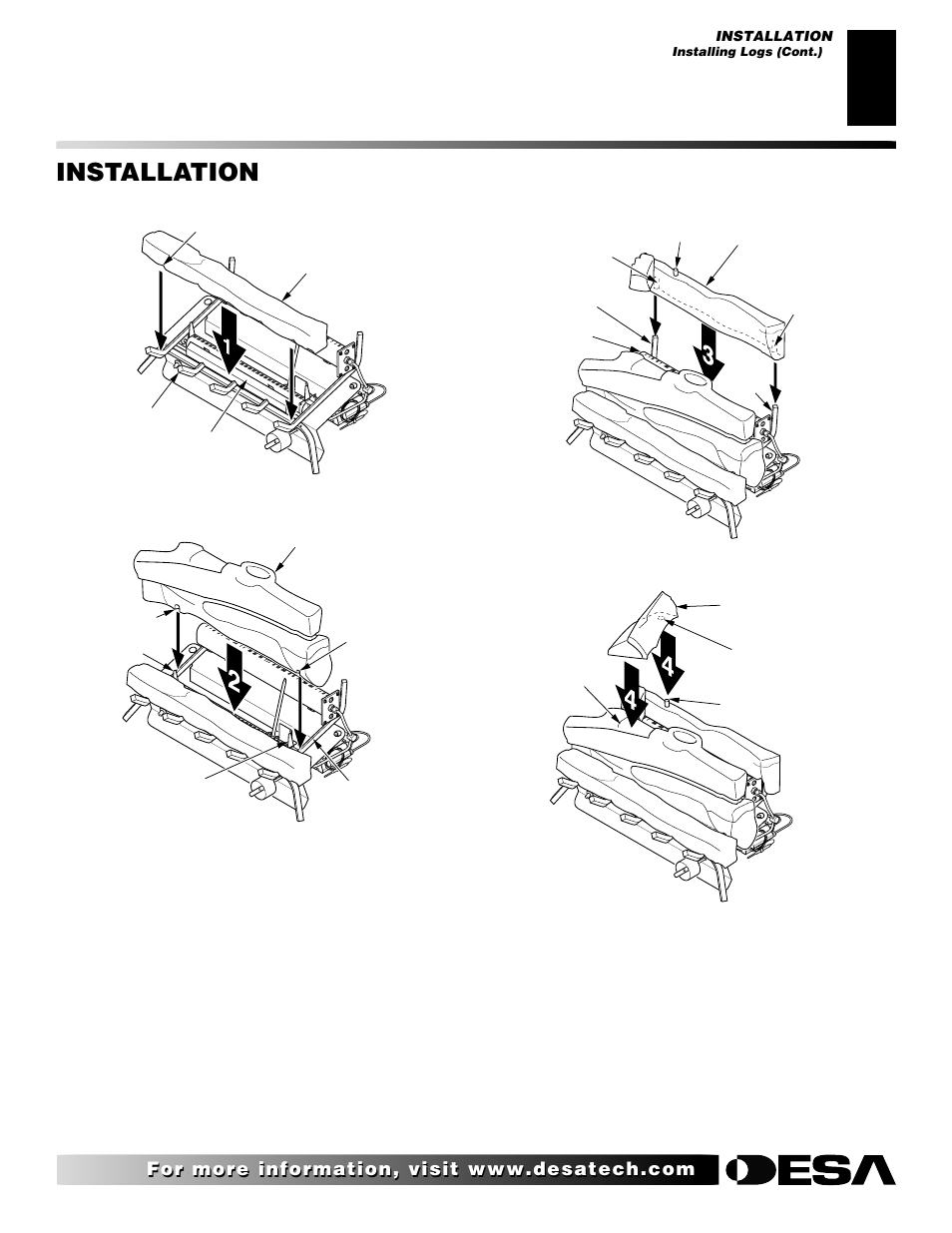 Installation, Continued | Desa "A" Models User Manual | Page 15 / 40