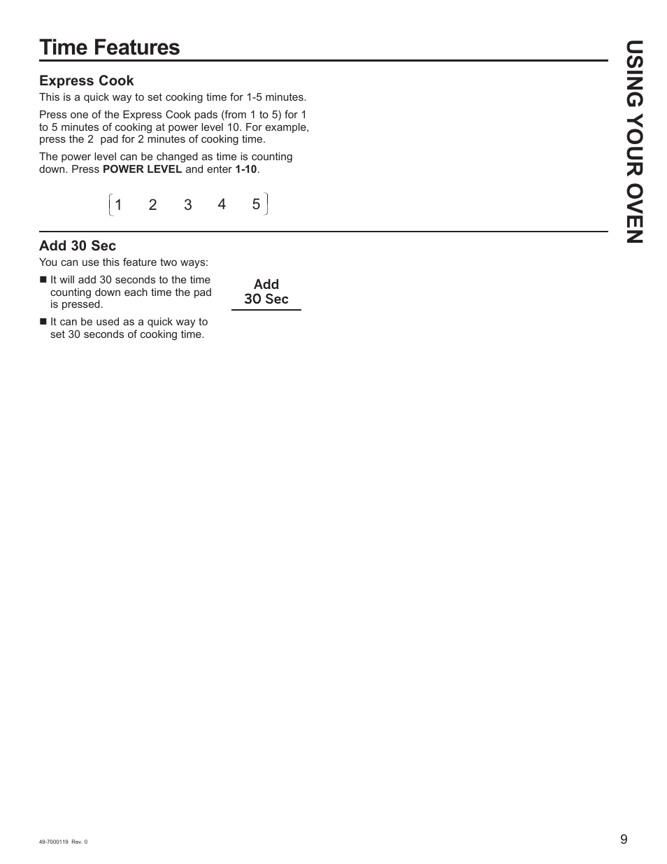 Time features using your oven | Cafe 30 Inch Over-the-Range Microwave Oven Owner's Manual User Manual | Page 10 / 49