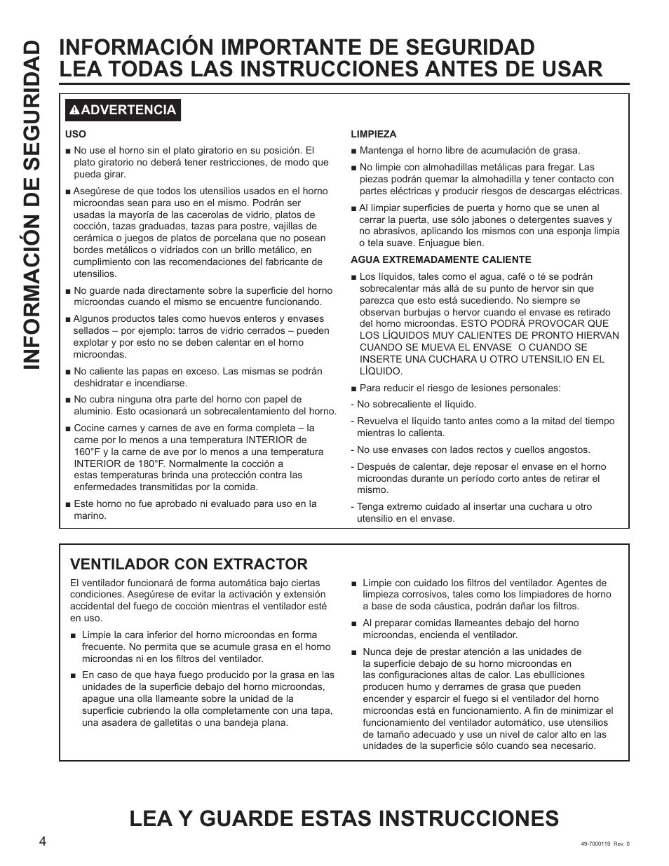 Ventilador con extractor | Cafe 30 Inch Over-the-Range Microwave Oven Owner's Manual User Manual | Page 29 / 49