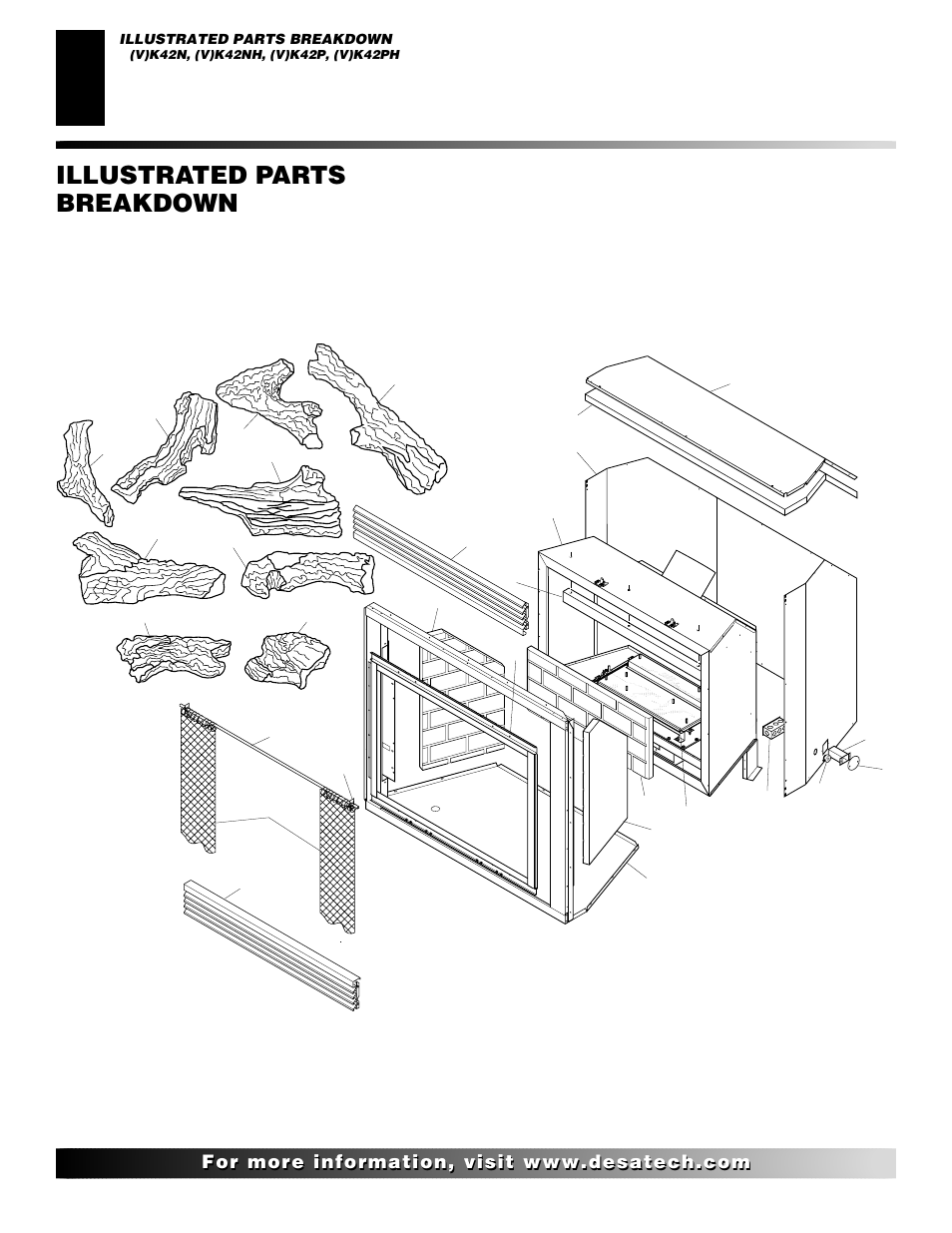Illustrated parts breakdown | Desa (V)K42N User Manual | Page 32 / 40