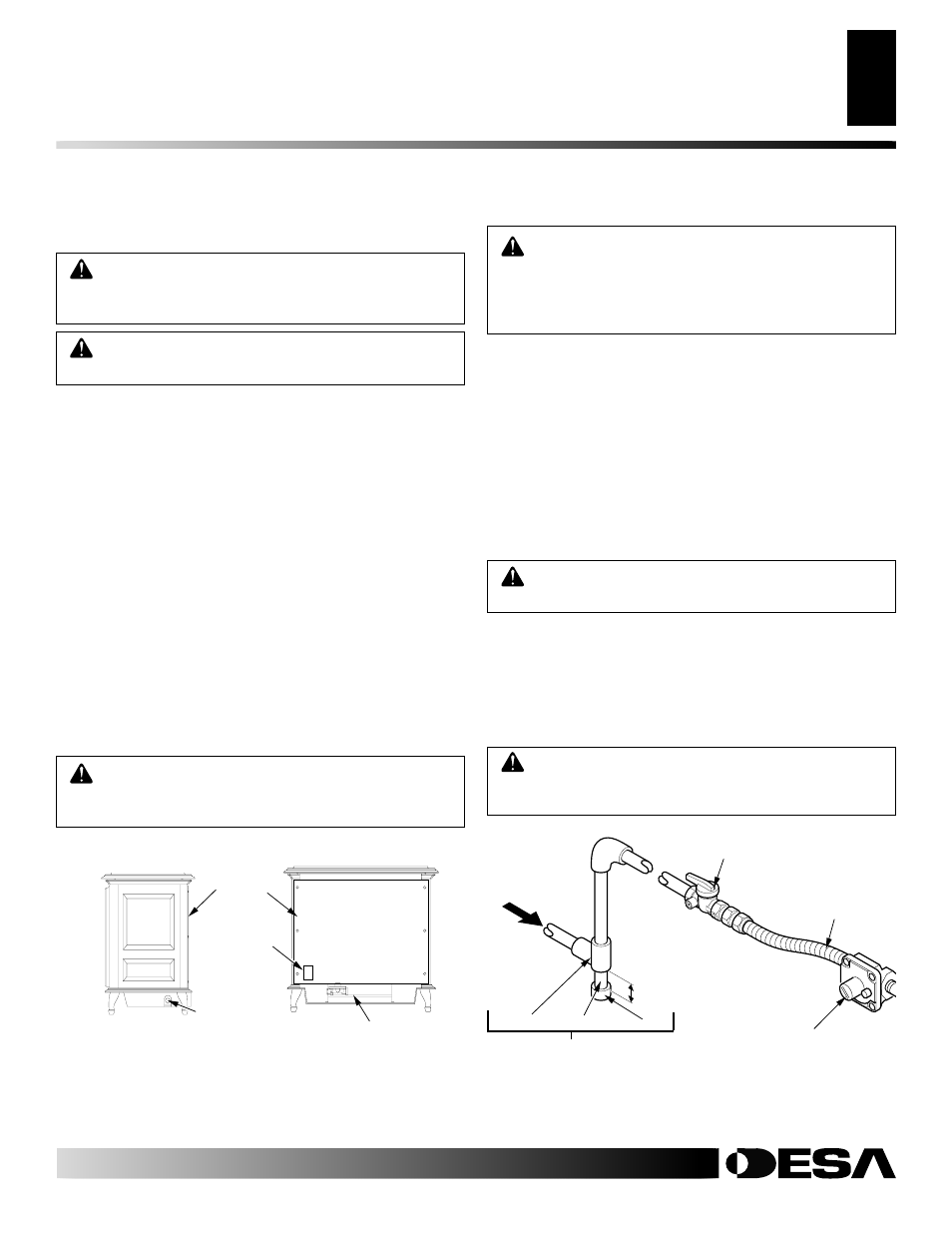 Installation, Continued | Desa SL30NT User Manual | Page 11 / 28