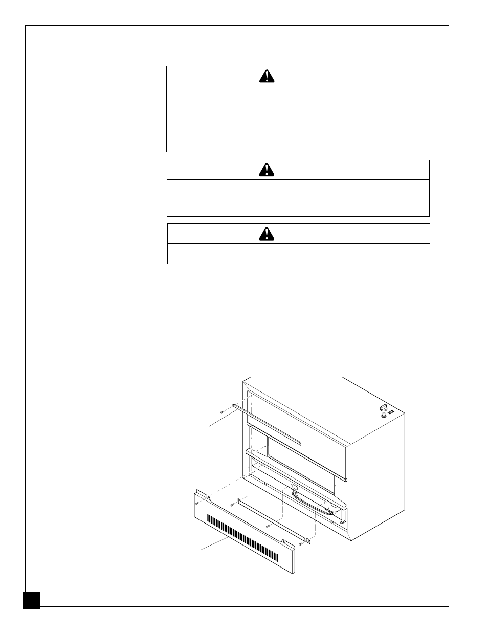 Installing heater, Caution | Desa CGB50N User Manual | Page 14 / 40