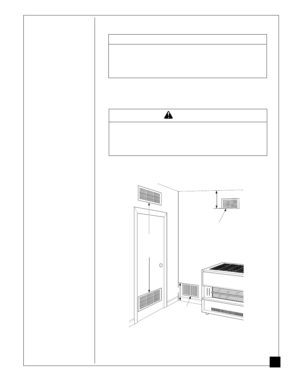 Fresh air for combustion and ventilation, Notice, Warning | Desa CGB50N User Manual | Page 19 / 40