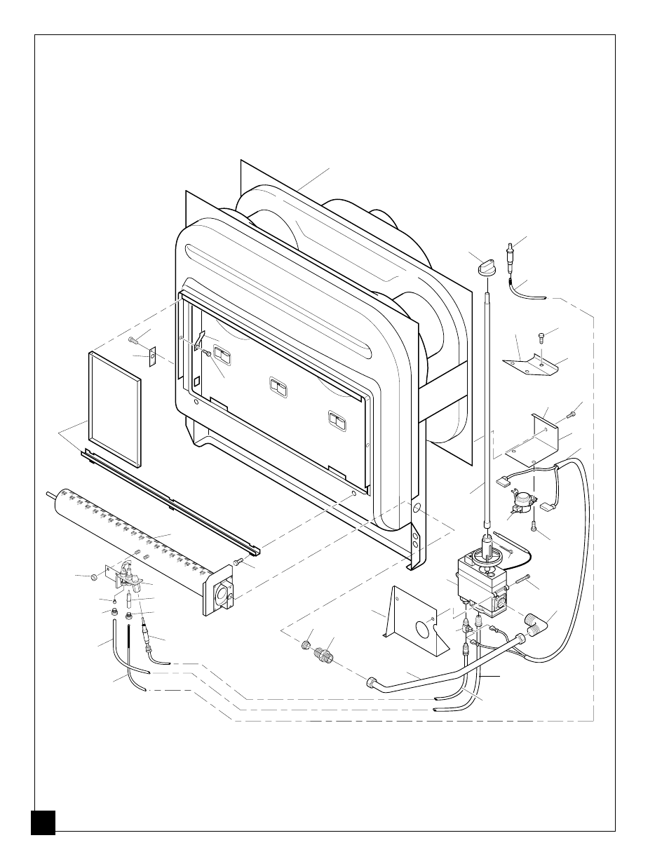 Illustrated parts list burner assembly | Desa CGB50N User Manual | Page 36 / 40