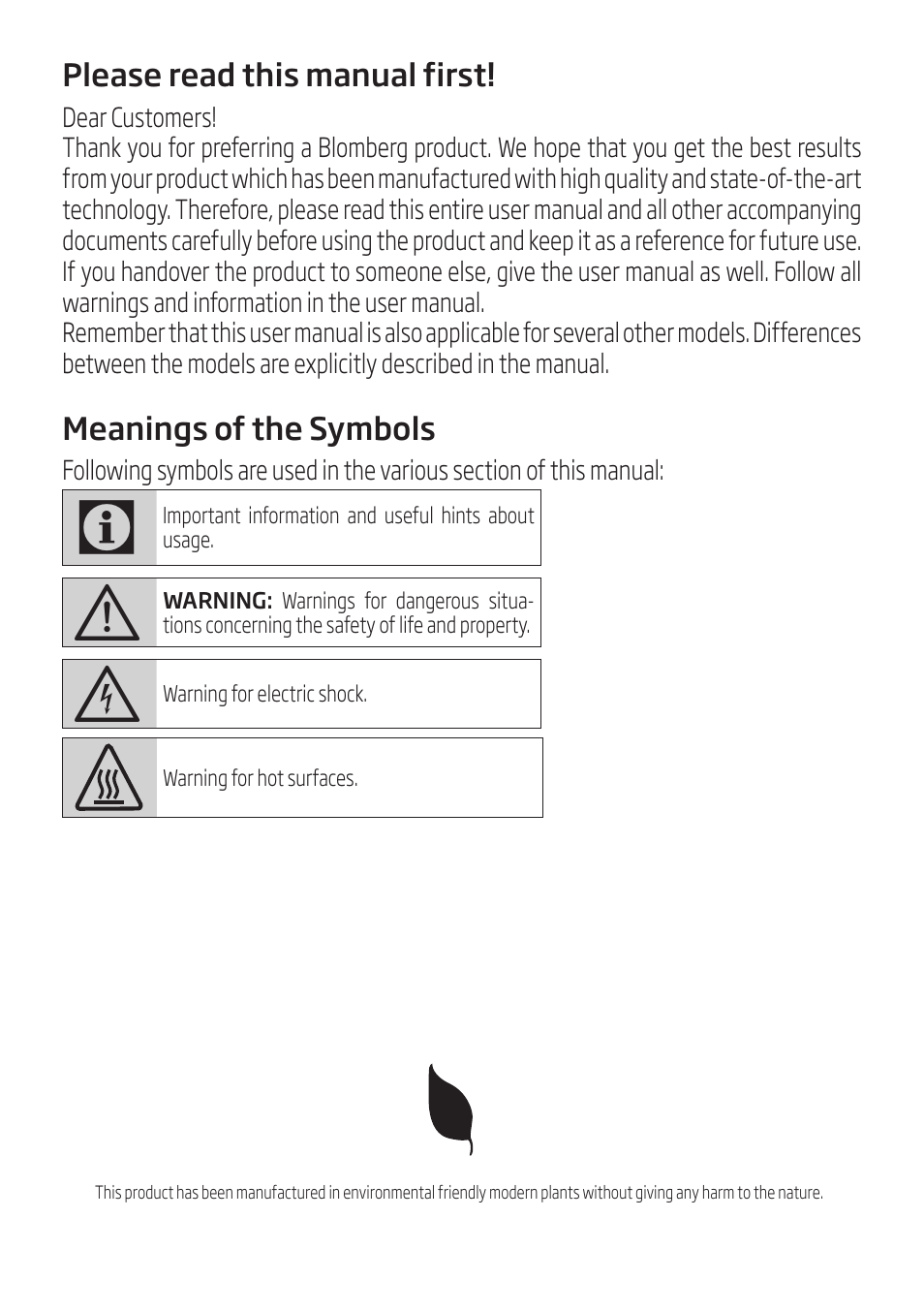 Blomberg 30 Inch Over-the-Range Microwave Oven Owners Manual User Manual | Page 2 / 40