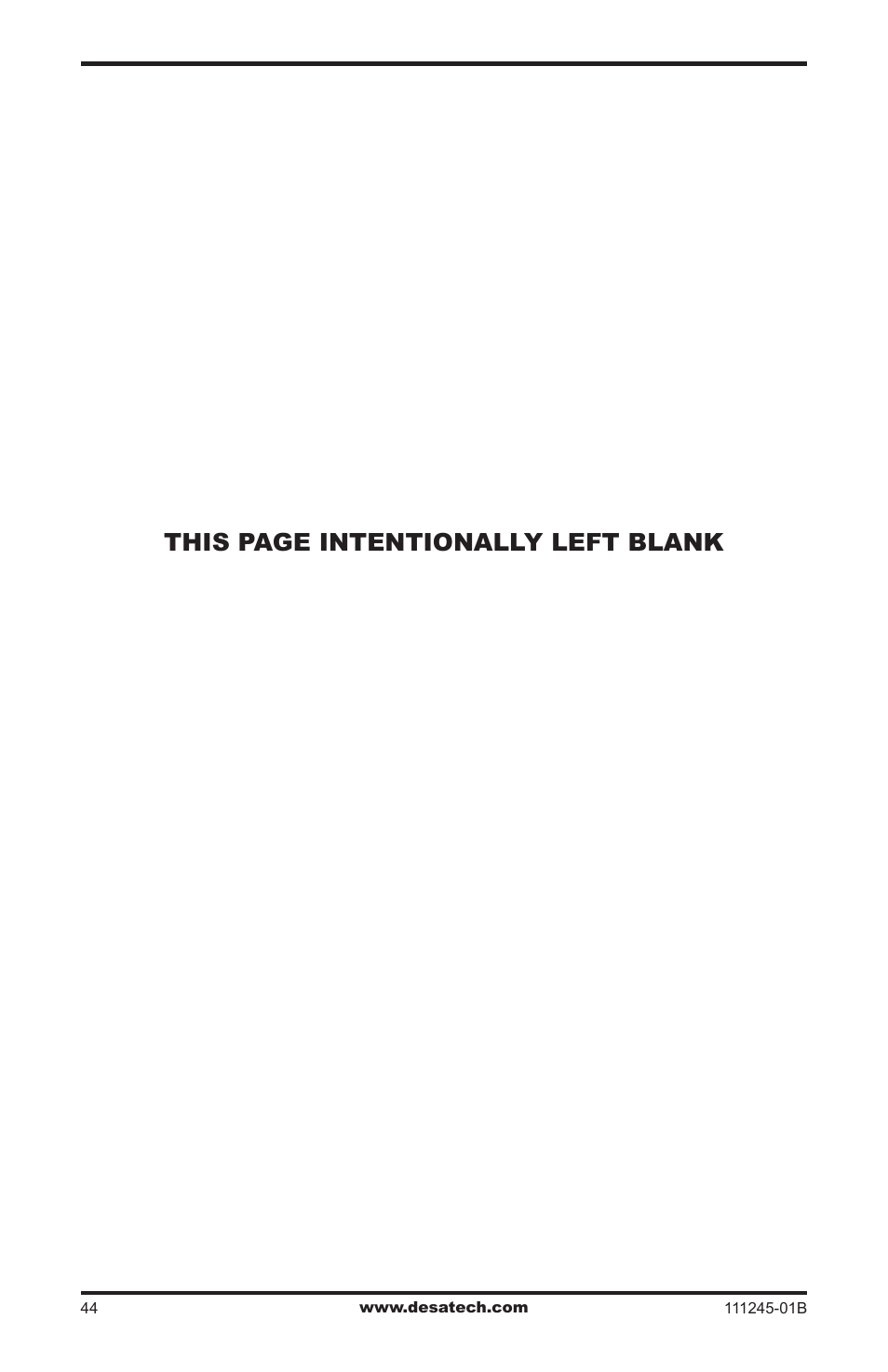 This page intentionally left blank | Desa CGEFP33PRB User Manual | Page 44 / 48