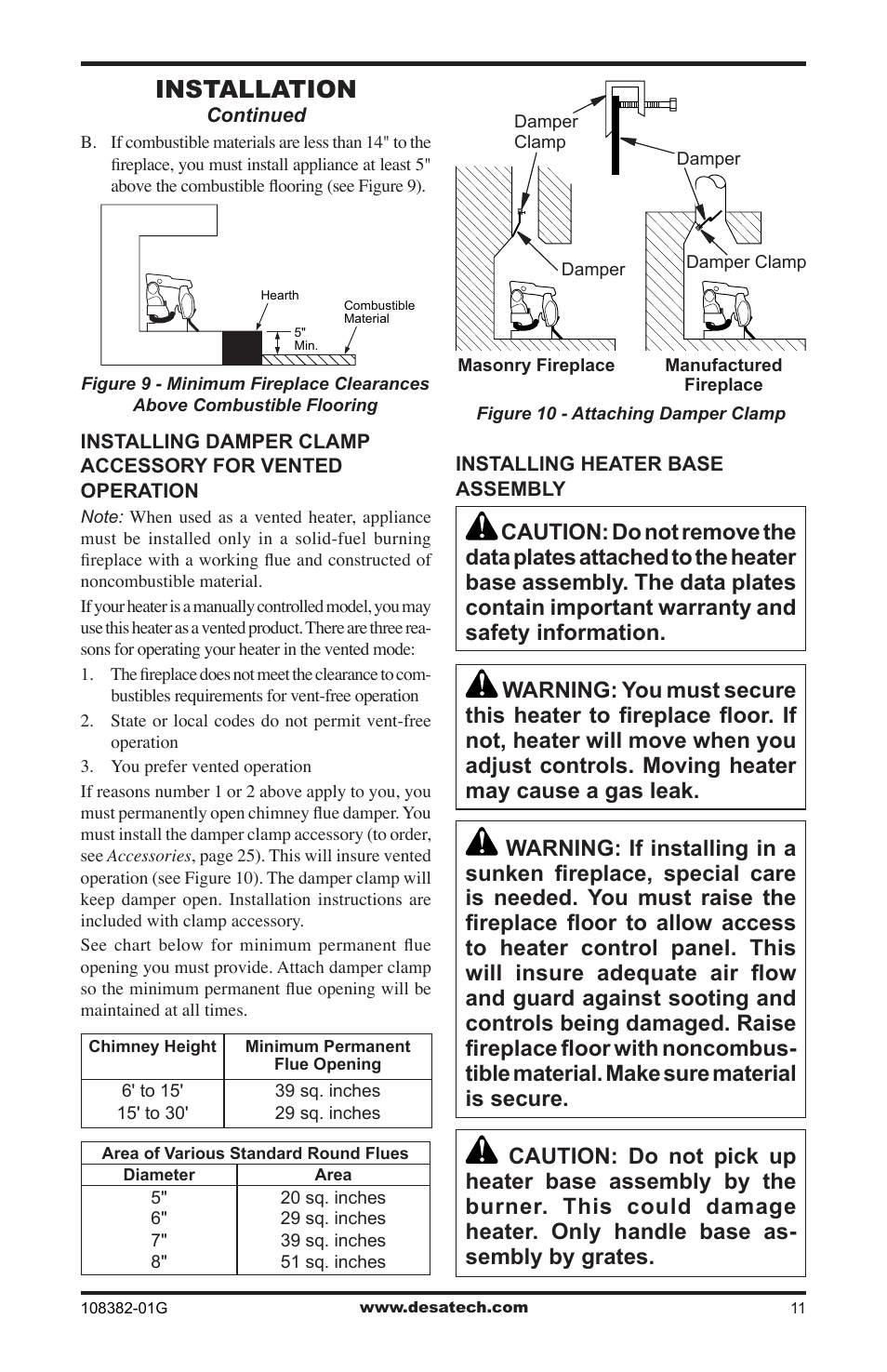 Installation | Desa VYM27NR User Manual | Page 11 / 28