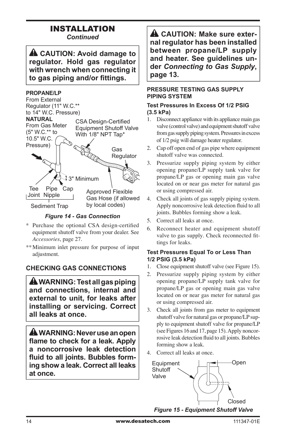 Installation | Desa CDL3924PT User Manual | Page 14 / 32