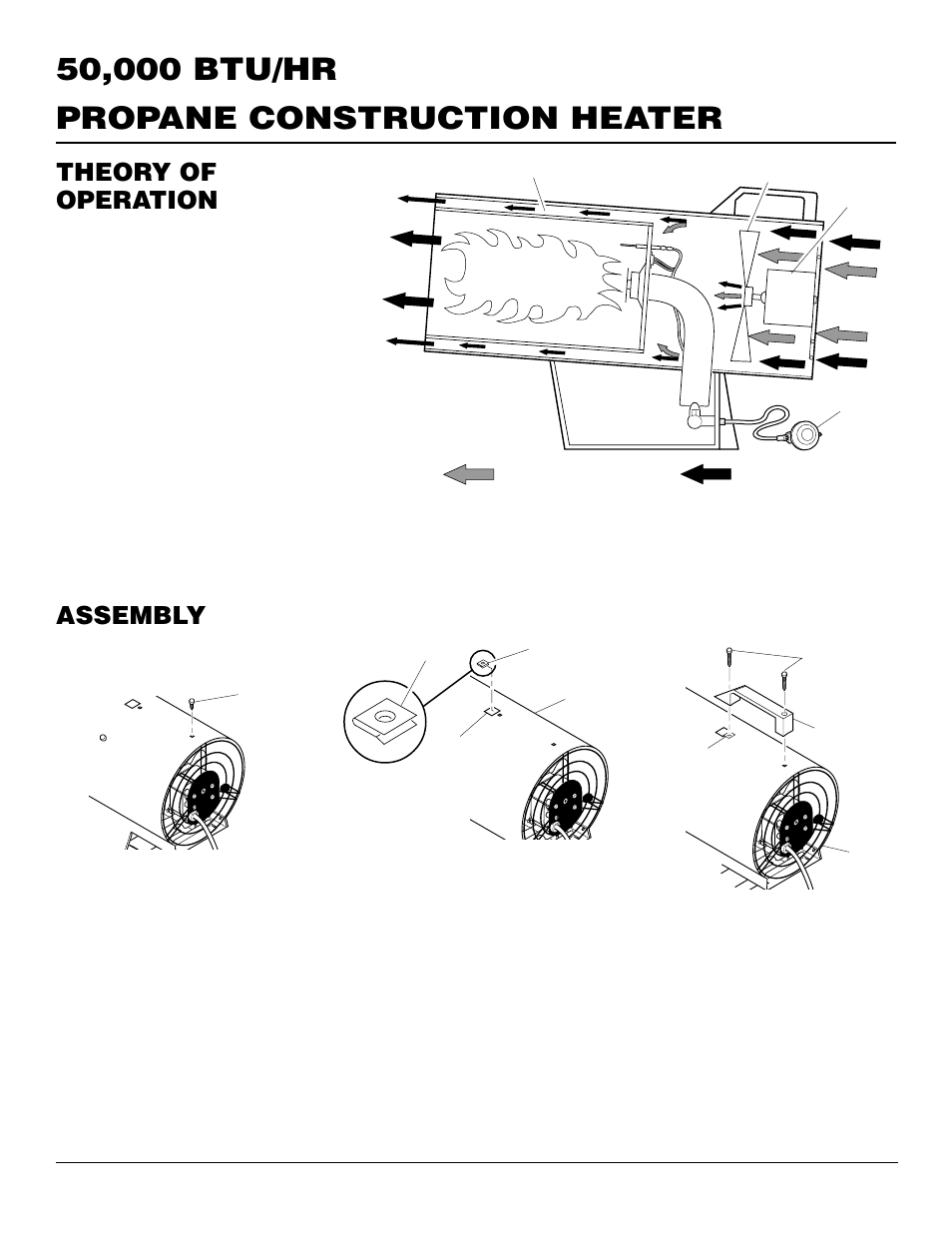 Theory of operation, Assembly | Desa BLP50VA User Manual | Page 4 / 14