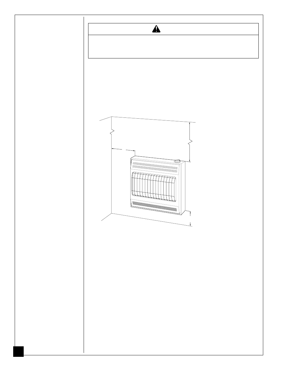 Installing to wall, Caution | Desa CGN18R User Manual | Page 10 / 32