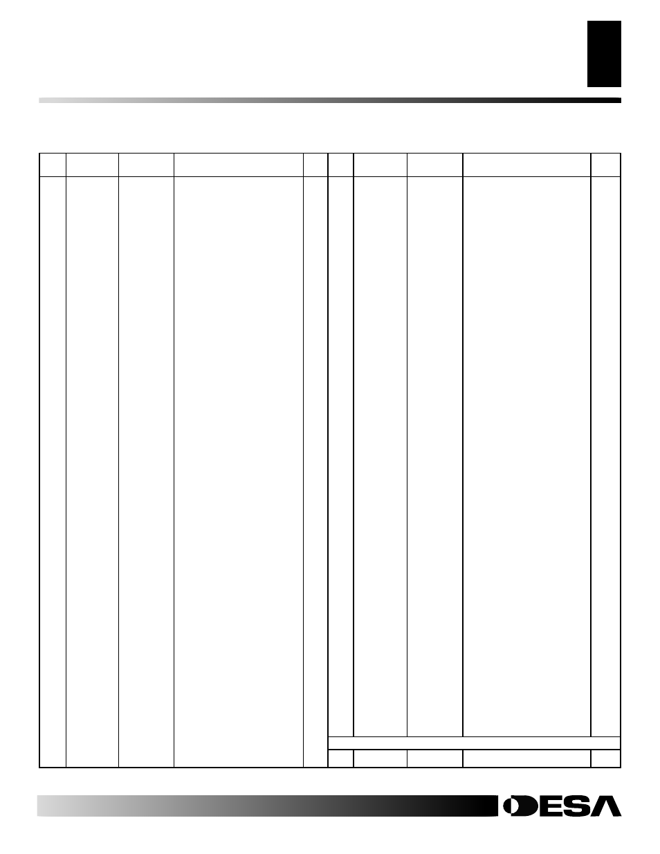 Parts list | Desa M36E(B User Manual | Page 23 / 28