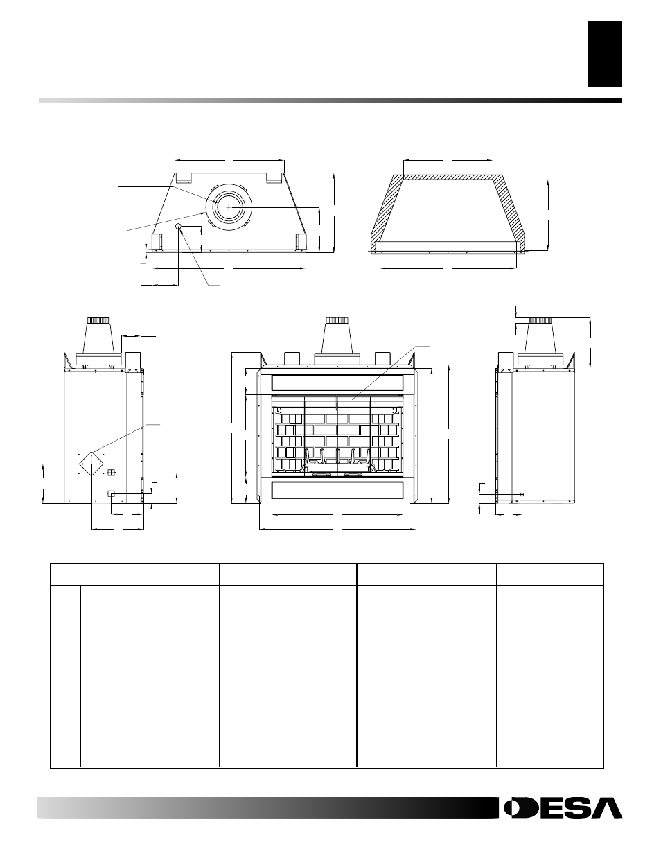 Product specifications | Desa M36E(B User Manual | Page 5 / 28