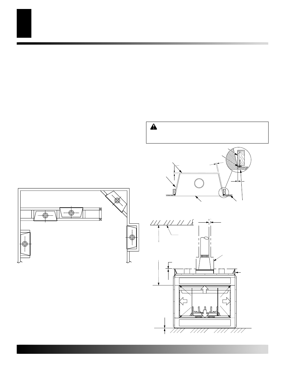 Pre-installation preparation, Selecting location, Clearances | Desa M36E(B User Manual | Page 6 / 28