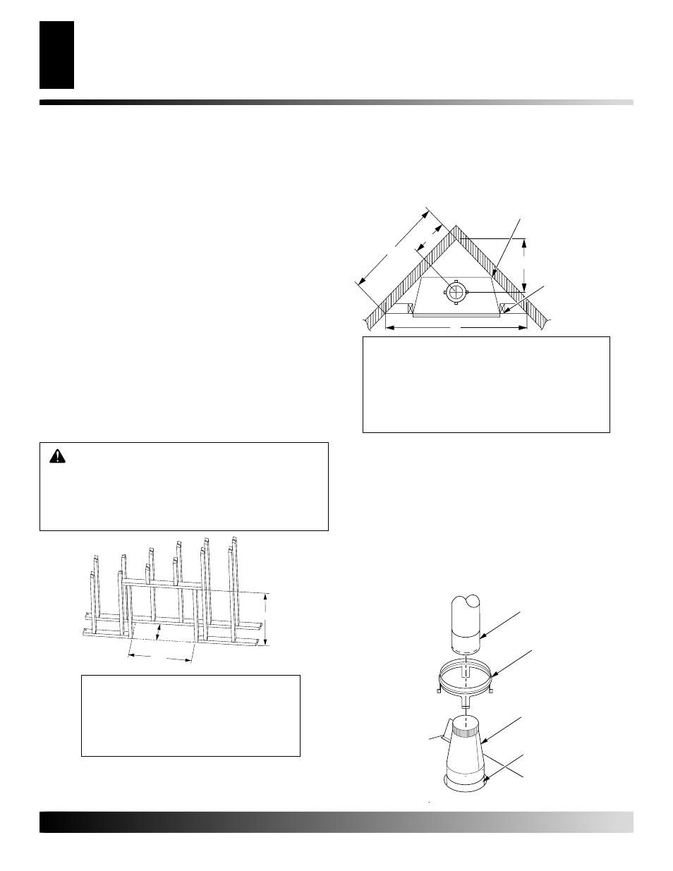 Pre-installation preparation, Continued, Framing | Installing transition pipe and starter collar | Desa M36E(B User Manual | Page 8 / 28